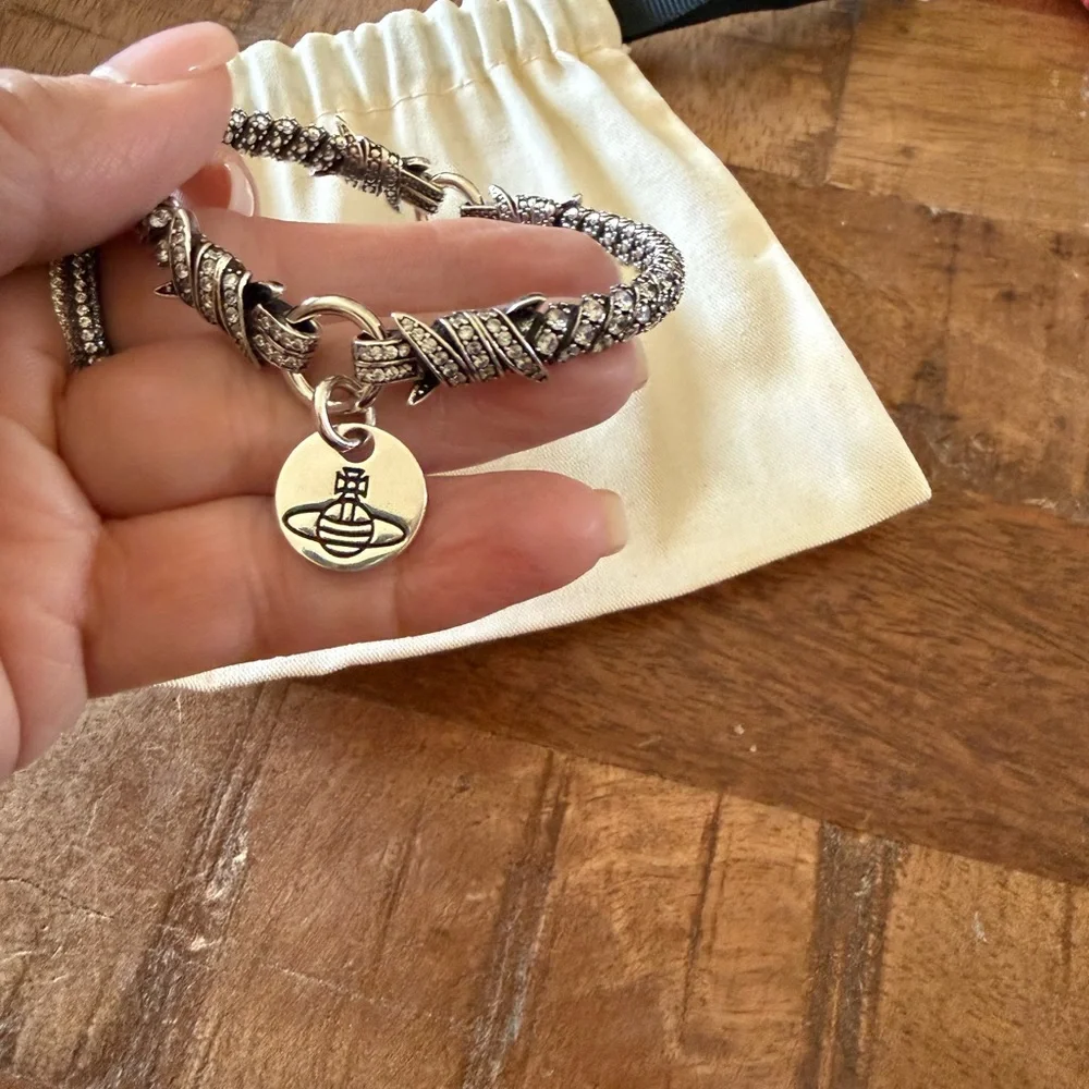 Vivienne Westwood Silver Bangle with Dust Bag